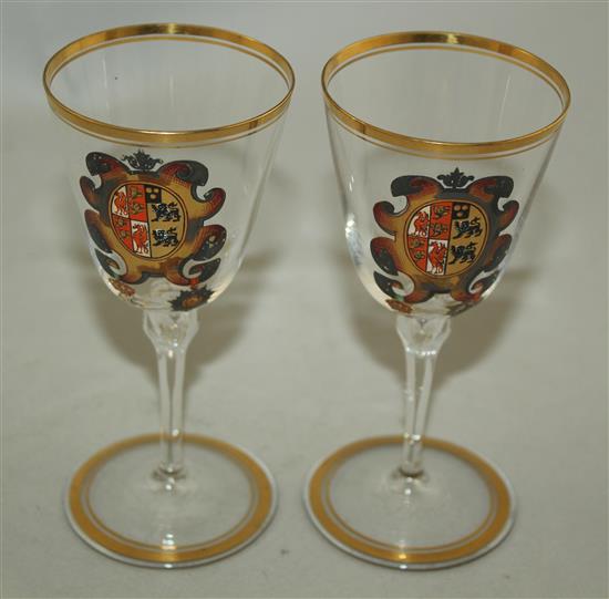 A group of Bohemian glass, (7)